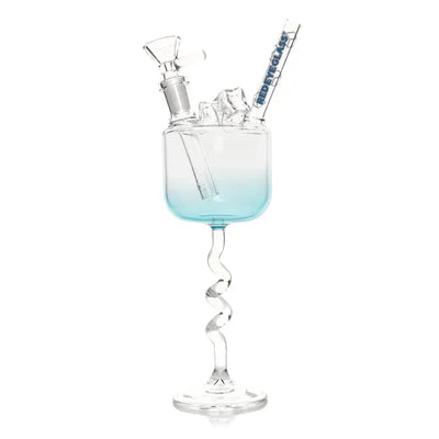 RED EYE GLASS 9" TALL ICE COLD HAPPY HOUR WATER PIPE