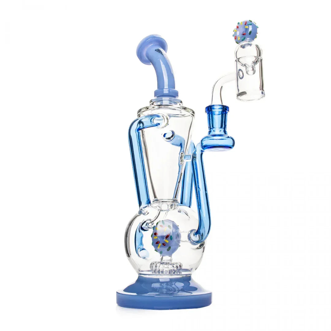RED EYE GLASS - DUNKER DUAL UPTAKE DAB RIG RECYCLER (11")