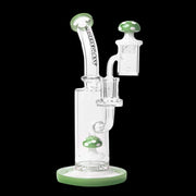 Green Color Red Eye Glass 7 inch Funguy Dab Rig