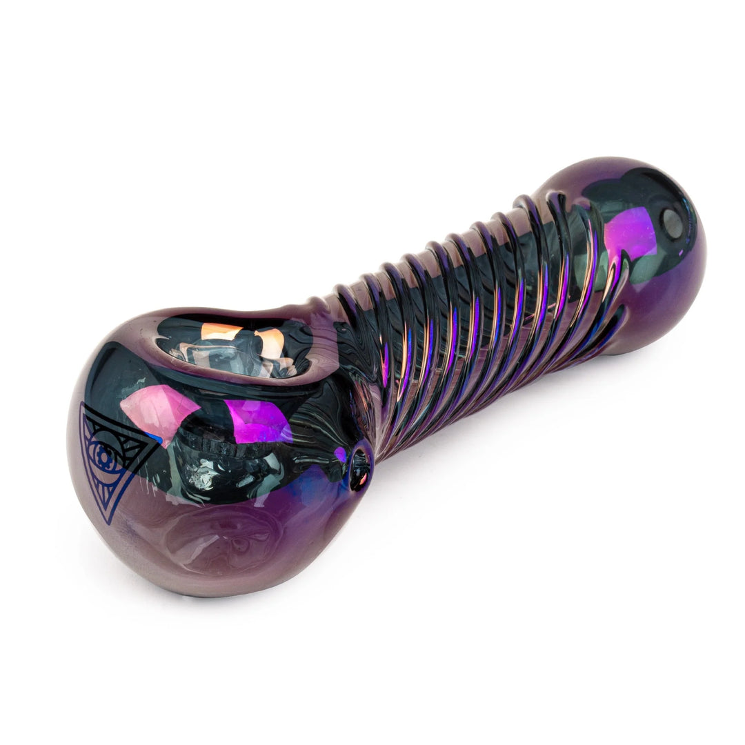 Blue Red Eye Tek 4.5inch Twister Hand Pipe Blue
