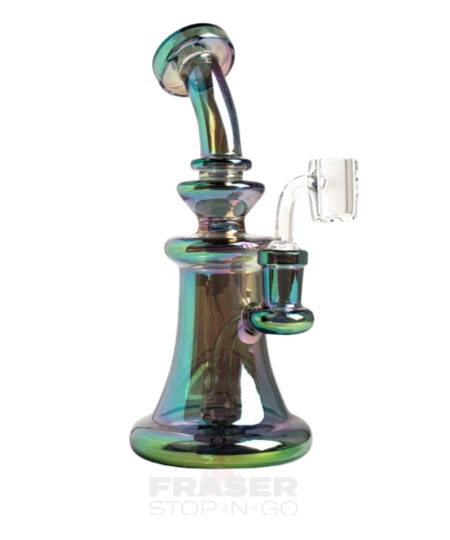 Red Eye Tek 8inch Tall Green Metallic Terminator Finish Spectrum Concentrate Rig