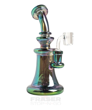 Red Eye Tek 8inch Tall Green Metallic Terminator Finish Spectrum Concentrate Rig