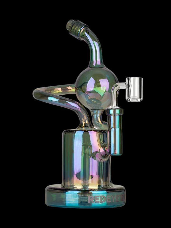 Metallic Green Red Eye Tek Terminator Concentrate Recycler Dab Rig