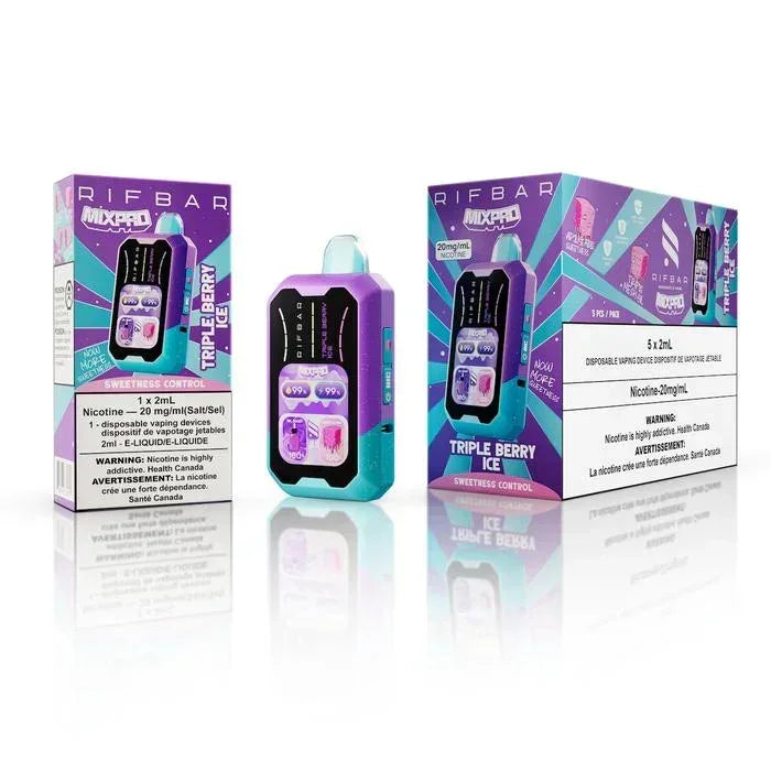 mixed berry disposable vape Triple Ice RifBar Mixpro – FRASER STOP N GO blu Disposable E-Cigarette Tobacco fog lights FLAVORS:EVO | Strawberry Raspberry - Black Edition