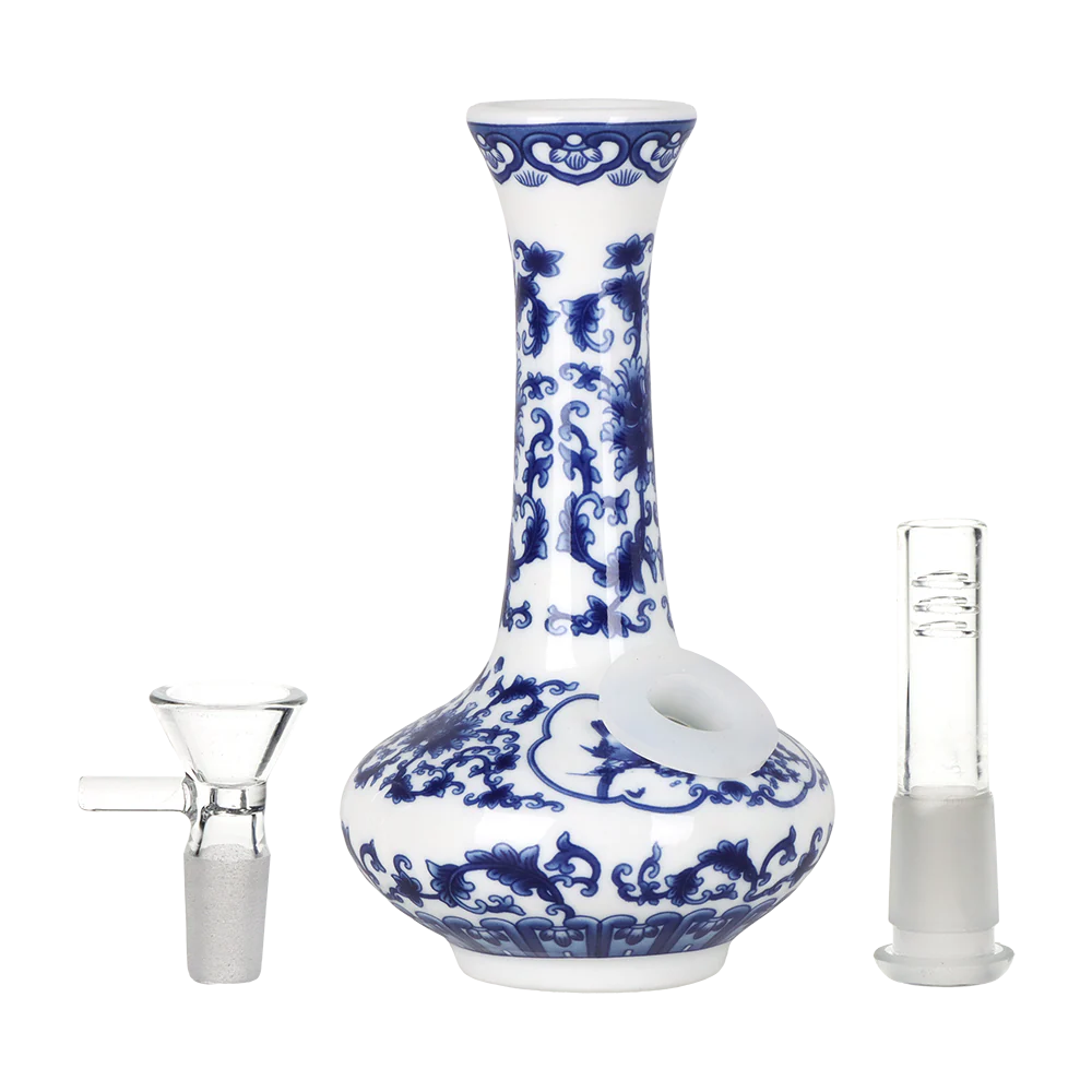 SESHGEAR CERAMIC BONG CHINESE VASE 5.5" 14MM OVAL BASE