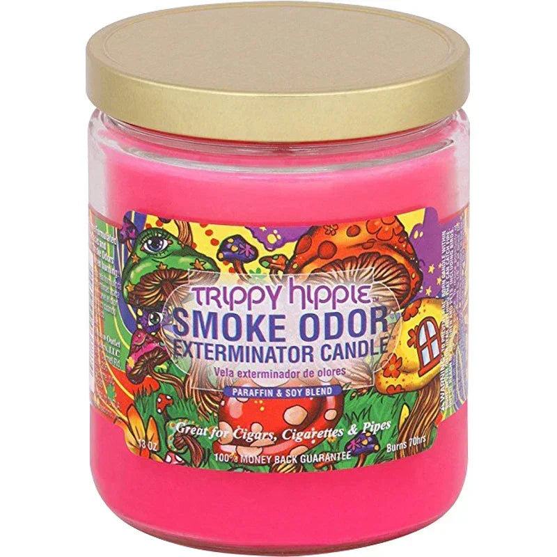 Trippy Hippie Fragrance Candle of Smoke Odor