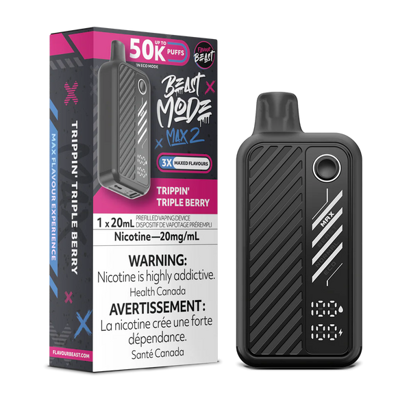 TRIPPIN' TRIPLE BERRY FLAVOUR BEAST MODE MAX-2 50K DISPOSABLE VAPE