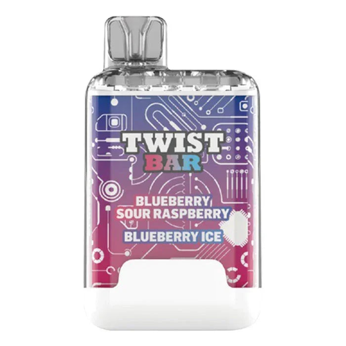 Blueberry Sour Raspberry and Blueberry Ice of Twist Bar Disposable Vape