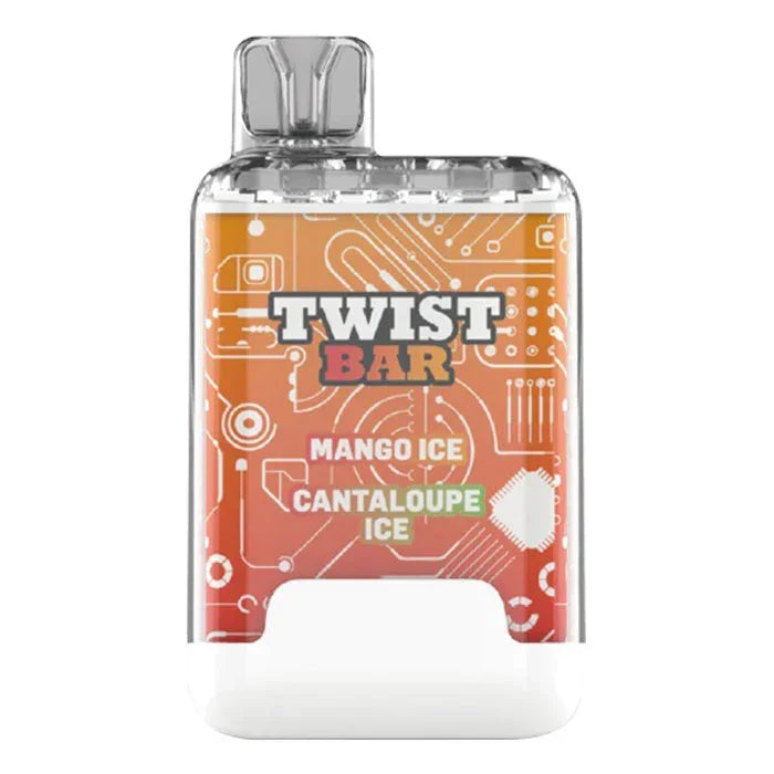 Mango Ice and Cantaloupe Ice of Twist Bar Disposable Vape