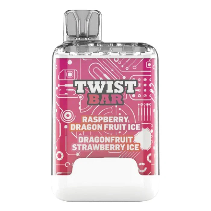 Raspberry Dragonfruit Ice and Dragonfruit Strawberry Ice of Twist Bar Disposable Vape