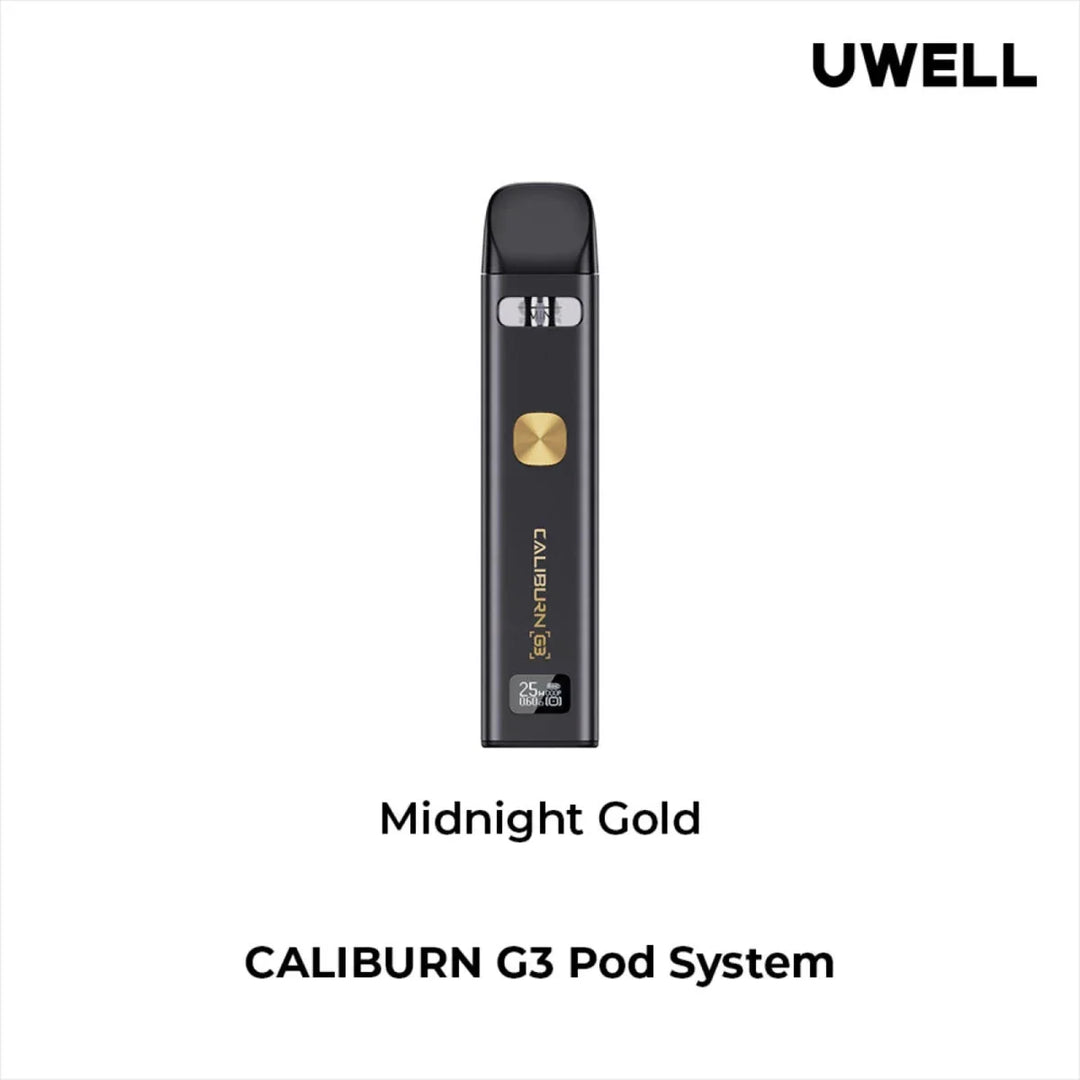 Caliburn G3 Pod Kit Midnight Gold