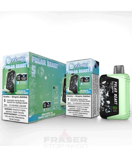 Sour Apple Ice Vabeen Polar Beast 40K Disposable Vape FRASER STOP N GO Sour Apple Ice Vabeen Polar Beast 40K Disposable Vape FRASER STOP N GO
