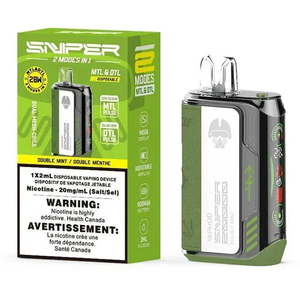 Double Mint of Vapmod Sniper 20k Disposable Vape