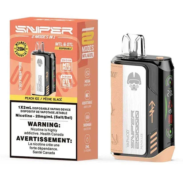 Peach Ice of Vapmod Sniper 20k Disposable Vape