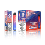 Load image into Gallery viewer, Blue Raspberry Peach Ice of Vfeel Nex 2500 Disposable Vape
