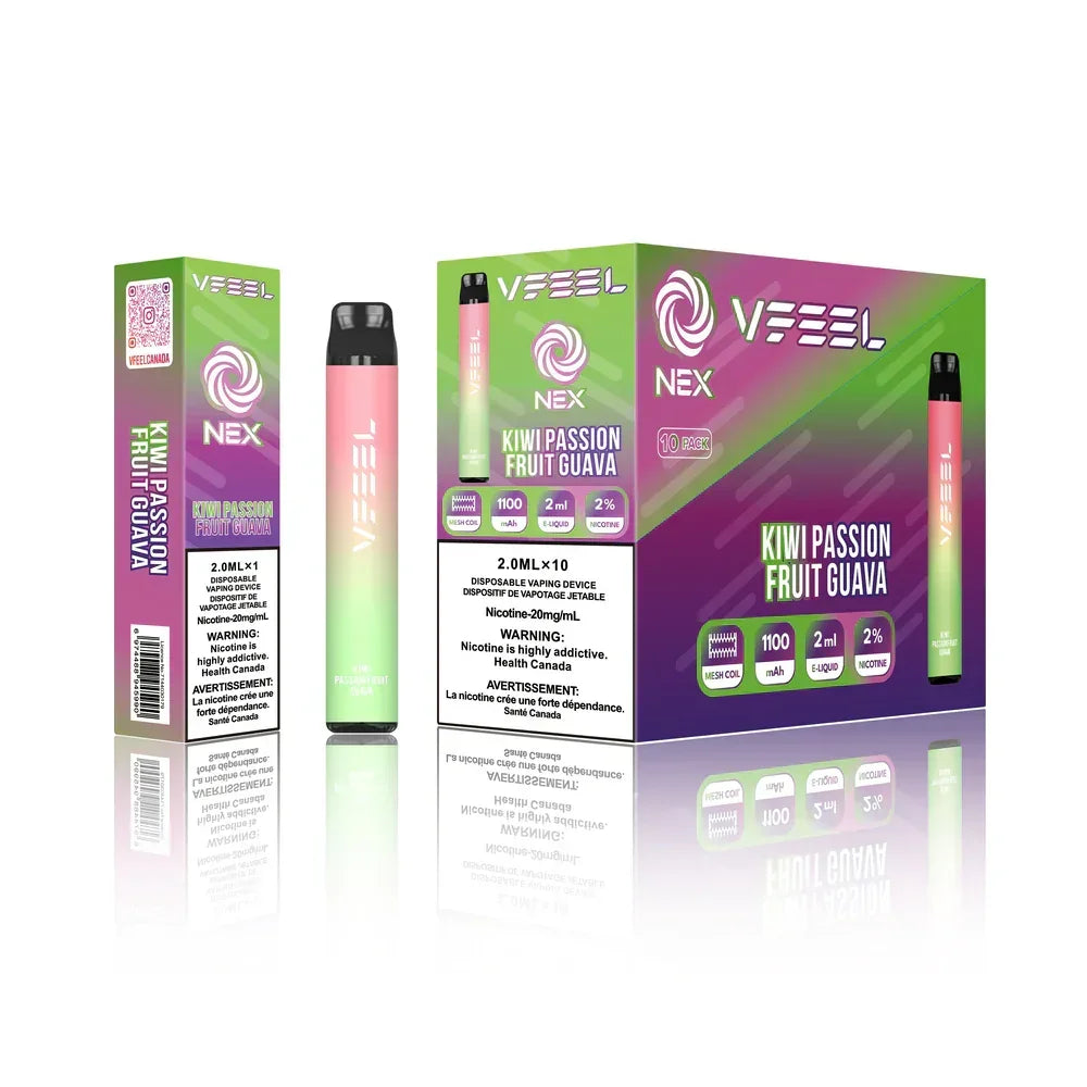 Kiwi Passion Fruit Guava of Vfeel Nex 2500 Disposable Vape