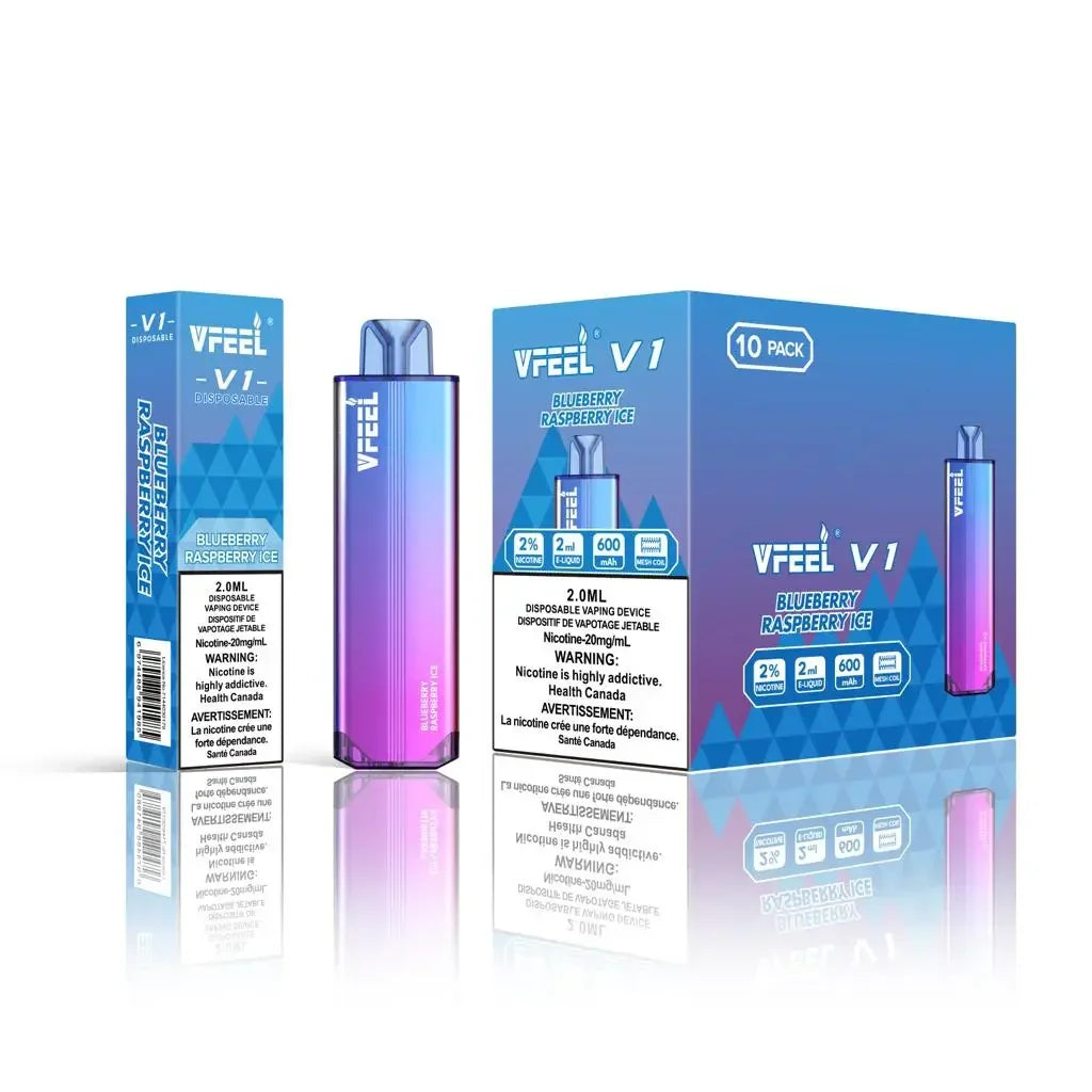 Blueberry Raspberry Ice of Vfeel V1 6K puff Disposable vape