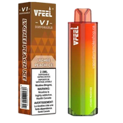 Lychee Peach Ice of Vfeel V1 6K puff Disposable vape