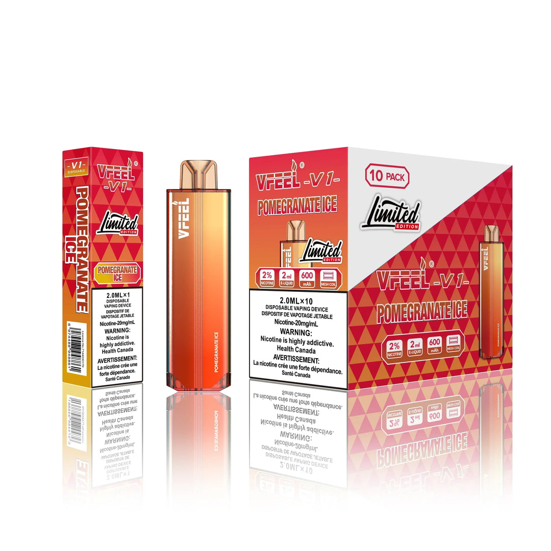 Pomegranate Ice of Vfeel V1 6K puff Disposable vape