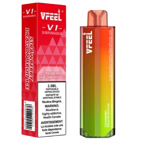 Strawberry Dragonfruit Ice of Vfeel V1 6K puff Disposable vape