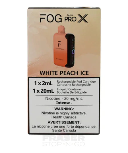 WHITE PEACH ICE FOG FORMULAS PRO X 50K PUFF  FRASER STOP N GO
