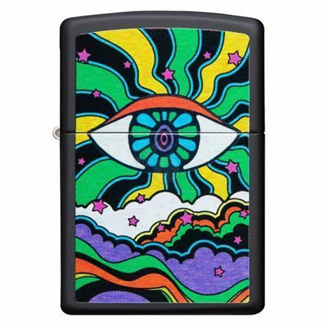 Black Light Eye Zippo Pocket Lighter