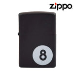 Load image into Gallery viewer, Black Matte 8 Ball Zippo Pocket Lighter
