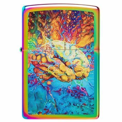 Psychedelic Brain Zippo Pocket Lighter