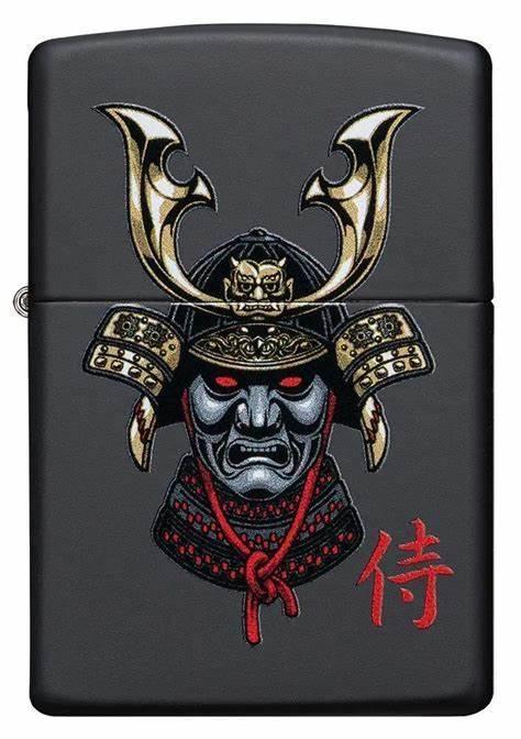 Samurai in Helmet Zippo Pocket Lighter