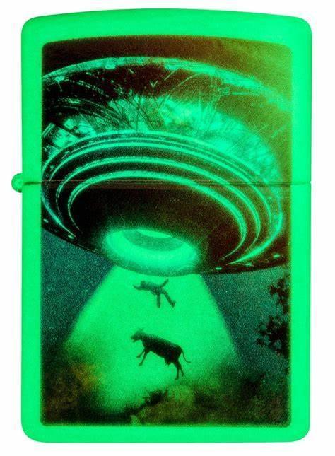 UFO Glow in Dark Zippo Pocket Lighter